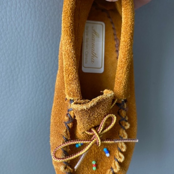 Hiawatha by Bastien toddler children kids moccasins 6 copper brown suede - Picture 12 of 14